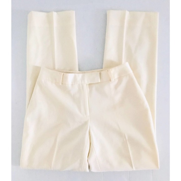 Brooks Brothers | Caroline Fit Wool Trouser Womens Petites 0P Beige Straight - Picture 2 of 12